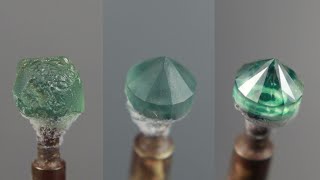 Gemstone Faceting Progression of Cutting a Sapphire [upl. by Chiarra]