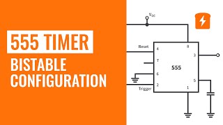 555 Timers  Bistable Multivibrator Configuration [upl. by Edyak]