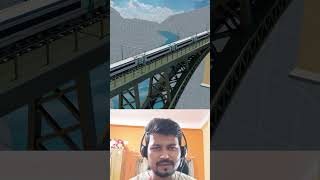 Fact of chenab bridge train railway reels reelsinstagram reelsvideo [upl. by Yemrej159]