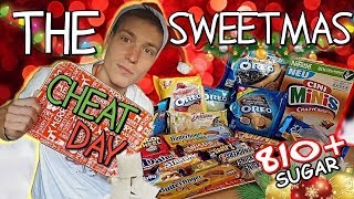 Sweetmas 10 000 calorie Cheat Day  The Santa Diet  Eating Only candy for a Day [upl. by Moina944]