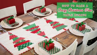 How To Make a Crazy Christmas Trees Table Runner  Shabby Fabrics [upl. by King740]