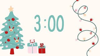 3 Minute Countdown Timer  Holiday Themed Music [upl. by Tandie554]