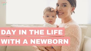 Day In The Life With A Newborn  First Time Mom [upl. by Ecirahc]