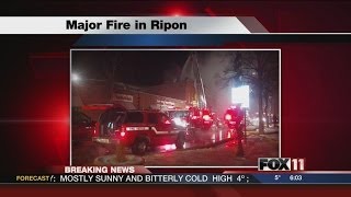 Downtown Ripon Fire [upl. by Deegan]