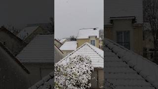 💥 France ல First Snow Started ❄️ shortsfeed shorts snow france [upl. by Saticilef838]