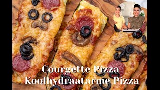 HOE MAAK JE KOOLHYDRAATARME PIZZA  KETO PIZZA  COURGETTE PIZZA  GERECHT MET COURGETTE [upl. by Rusticus]