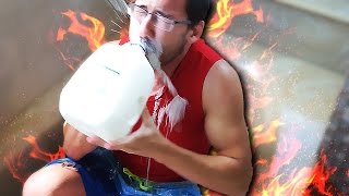 MARKIPLIER EATS 13 HABANEROS  ICE BATH  Fire and Ice Challenge [upl. by Whitford611]