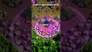 Archer puppet ability now 💪 ll Clash of clans ll shorts clashofclans coc [upl. by Nara734]