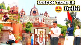 Iskcon Temple In Delhi  Most Beautiful amp Famous Temple 🤩 [upl. by Hammock969]