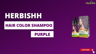 Herbishh Hair Color Shampoo for Gray Hair – Long Lasting PURPLE  Herbishh [upl. by Annai930]