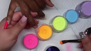 Rainbow ombre nails for Nique  Acrylic nail tutorial [upl. by Mamie]