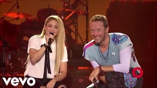 Shakira  Chantaje Feat Coldplay Live at Global Citizen Festival 2017 [upl. by Lenehc590]