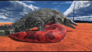 Giant Snake vs Purussaurus arbs arbssimulator [upl. by Graves508]