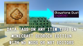 How to get a data tag on ANY item in Minecraft Bedrock Edition PCMobileSwitchPS4Xbox [upl. by Eicart89]