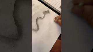 DIY drawing with graphite powder graphite powder drawing hills handmade ytshorts [upl. by Ranip]