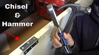 How to cut door hinges DIY [upl. by Airotal]