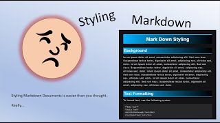 How to Style Markdown Documents [upl. by Sorce995]