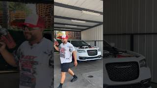 Preparing Chrysler 300 hellcat for twotone vinyl wrap chryslersrt hellcat carwraps viral [upl. by Atiner]