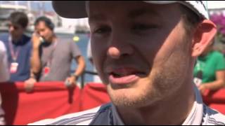 F12012R08ValenciaBBCNico Rosberg Interview after the race [upl. by Janean]