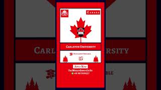 🎥 Study at Carleton University – Your Global Career Starts in Ottawa 🎥 [upl. by Eislek124]