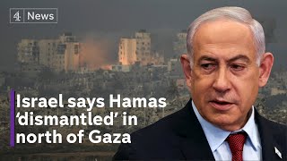 Netanyahu vows ‘total victory’ as Israel says Hamas ‘dismantled’ in north Gaza [upl. by Aiekahs426]