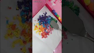 Drawing in 3D squishy Rainbow Diary🌈📖  Cheap Oil Pastels Drawing shorts rainbow cute love [upl. by Nahsrad]