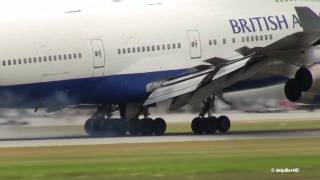 British Airways 747400 slow motion landing [upl. by Eyks213]