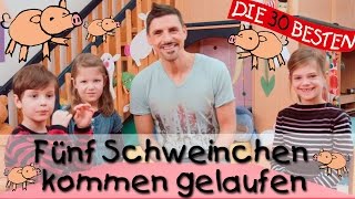 🌺 Fünf Schweinchen kommen gelaufen  Singen Tanzen und Bewegen  Kinderlieder [upl. by Selin338]