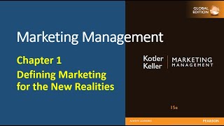 Marketing Kotler  Ch 1 Defining Marketing for the New Realities [upl. by Lladnarc]