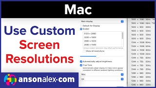 Use Custom Screen Resolutions on Mac  Tutorial [upl. by Cordelie]