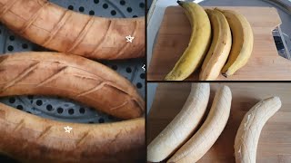 CAMEROON STREET FOOD  How To Roast plantains in an Air fryer  Roasted plantains food streetfood [upl. by Heda]