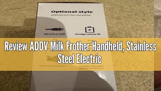 Review ADOV Milk Frother Handheld Stainless Steel Electric Coffee Whisk and Egg Beater Rechargeabl [upl. by Weywadt]