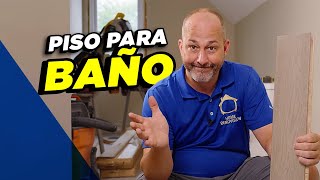 Piso laminado para baños  Cómo remodelar un baño con poco presupuesto [upl. by Teiv185]