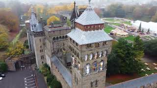 Cardiff Castle drone footage [upl. by Annahaj]