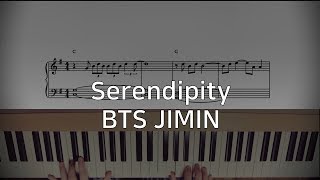 BTS JIMIN  Serendipity Easy Piano Sheet Music 지민 세렌디피티 쉬운 피아노 악보 [upl. by Cherilynn]