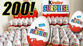 200 Kinder Surprise Eggs with Toys Cars NEW collection 2015  Huevos Kinder Sorpresa [upl. by Anig]