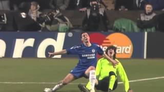 Del Horno brutal foul on Messi Barcelona  Chelsea 2006 [upl. by Gnes]