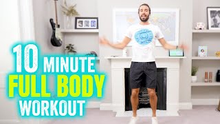 10 Minute FULL BODY Workout  The Body Coach TV [upl. by Aiuqal]