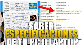 COMO SABER LAS ESPECIFICACIONES DE MI PC LAPTOP VER COMPONENTES DE MI PC CON O SIN PROGRAMAS 2024 [upl. by Pliner]