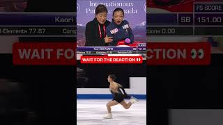 Kaori Sakamoto surprises herself at Skate Canada😁😂 [upl. by Atnod]