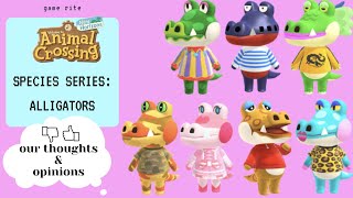 animal crossing new horizons species series alligators [upl. by Burlie]