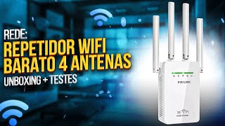 SERÁ QUE PRESTA REPETIDOR DE SINAL WIFI BARATO de 4 ANTENAS Unboxing [upl. by Chaker]