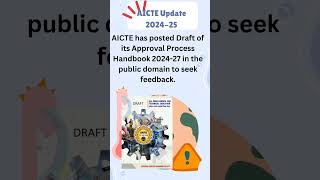 AICTE ApprovalProcessHandbook 202427 public domain seek feedback [upl. by Shelly905]