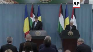 Abbas meets Romanian president in Ramallah [upl. by Evelunn]