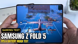 Samsung Galaxy Z Fold 5 PUBG Gaming test  Snapdragon 8 Gen 2 for Galaxy 120Hz Display [upl. by Lezley]