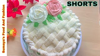 Beautiful flower basket cake  CAKES SHORTS  04 [upl. by Ahsitram]