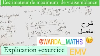 Estimateur de Maximum de Vraisemblance EMV [upl. by Rehctelf18]