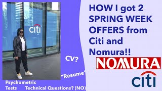 How I got SPRING WEEK OFFERS from Citi and Nomura [upl. by Dhiren]