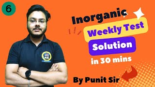 Weekly test of Inorganic Chemistry  BSP Pharmacy  Date 29102023 live with Punit Sir [upl. by Htiekel]