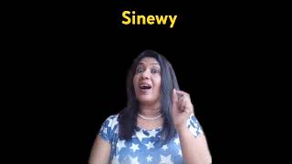 SINEWY englishlanguage english spokenenglish vocablaury [upl. by Glick893]